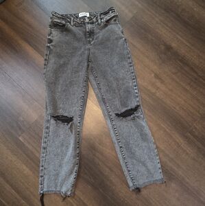 RSQ  Black Distressed Straight Leg Jeans